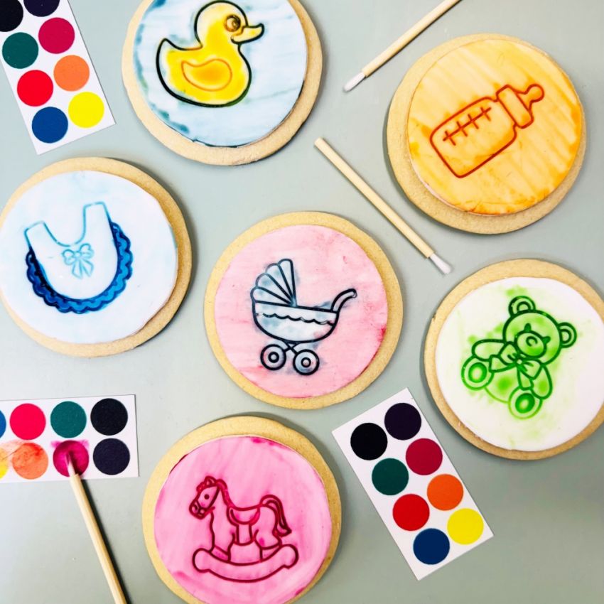 Paint Your Own Party Biscuits (Baby Shower)