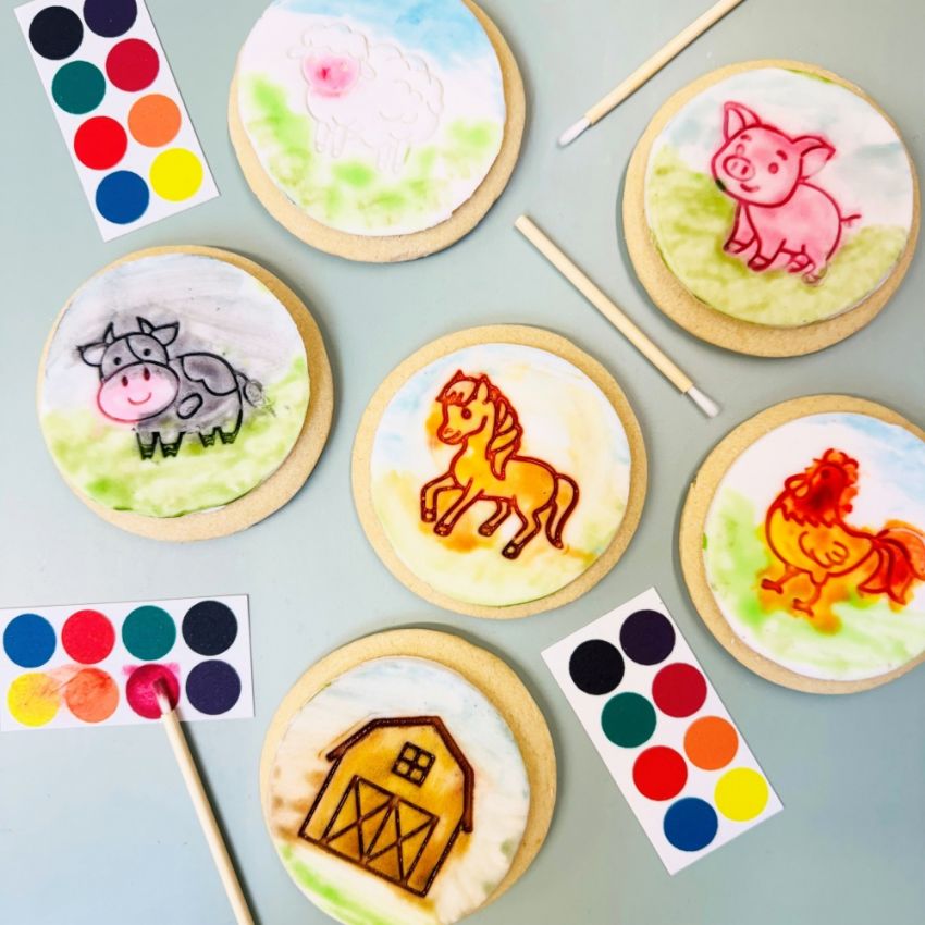 Paint Your Own Party Biscuits (Farmyard)