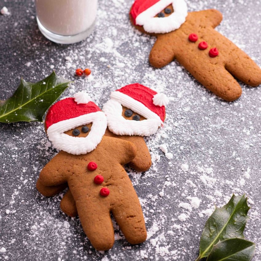 Father Christmas Gingerbread Biscuits