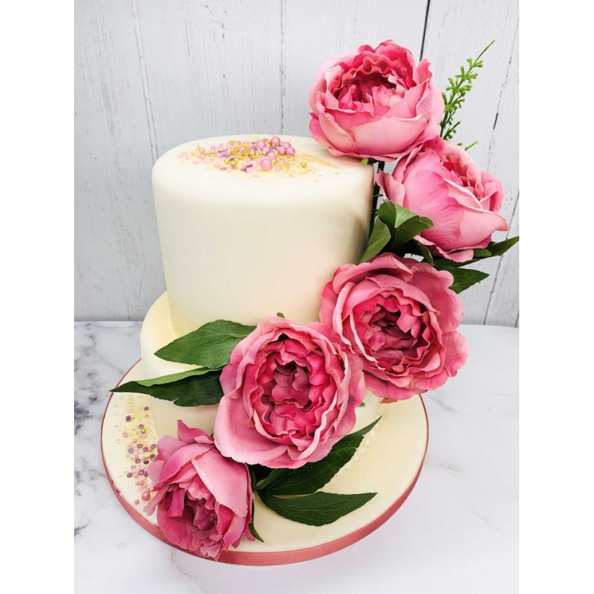 Floral Cake with Sprinkles