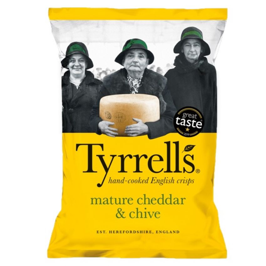 Tyrrell's Mature Cheddar & Chive Crisps 40g