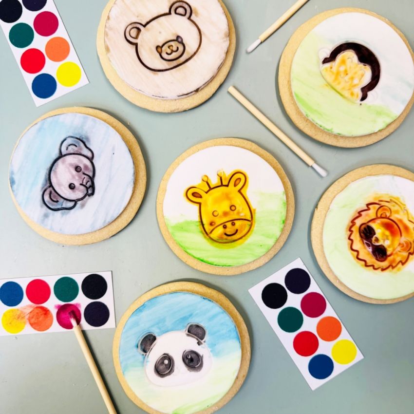 Paint Your Own Party Biscuits (Wild Animals)