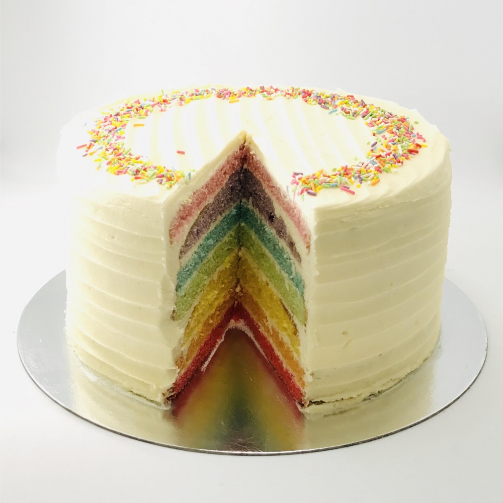 Another shot of the amazing Rainbow Cake from Hummingbird Bakery Stock  Photo - Alamy