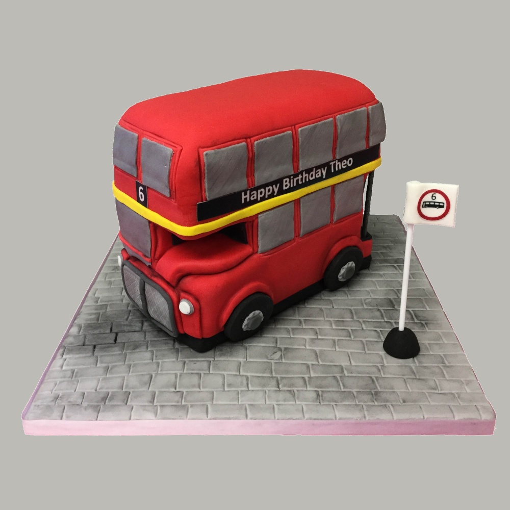 Bus Shape Birthday Fondant Cake In ₹5,899.00 And Get Free Delivery In Delhi  NCR » From Theme Cake Store